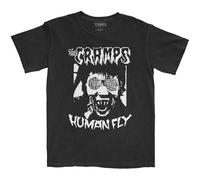The Cramps Human Fly Printed Logo Short-Sleeved Cotton T-Shirt Black XL