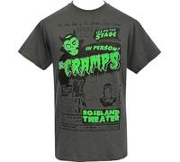 The Cramps Mens Psychobilly Men T-Shirt Roseland Theater Gig Poster Devil Garage Tee Black(Small)
