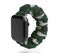 The Cranes And Pine Trees Scrunchie Watch Band Elastic 42mm/44mm