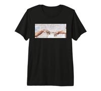 The Creation of Adam by Michelangelo (1512) Premium T-Shirt