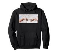 The Creation of Adam by Michelangelo (1512) Pullover Hoodie