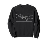 The Creation of Adam hands, Michelangelo inspiration Sweatshirt