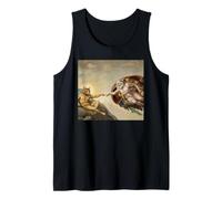 The Creation of Cats - Michelangelo Inspired Parody Art Tank Top