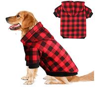 The Creativehome Plaid Dog Hoodie Sweatshirt Sweater for Extra Large Dogs Cat Puppy Clothes Coat Warm and Soft(XL)