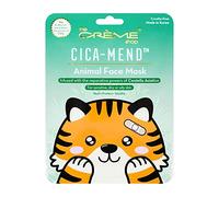 The Crème Shop Korean Cica Mendar Animal Tiger Face Mask Sheet, 3 Pack - Impregnated with Anti-Aging Collagen Essence