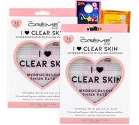 The Crème Shop Pimple Patches Bulk Pack - Bundle with 144 Hydrocolloid Blemish Patches Infused with Salicylic Acid Made in Korea to Conceal and Heal Acne Spots | The Creme Shop Skin Care