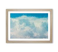 The Crisp Clouds in Abstract Framed Print | A2 Oak Framed Wall Art | Ready to Hang | Abstract Landscape Picture | Living Room Bedroom Lounge Office