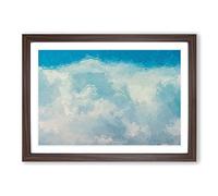 The Crisp Clouds in Abstract Framed Print | A2 Walnut Framed Wall Art | Ready to Hang | Abstract Landscape Picture | Living Room Bedroom Lounge Office