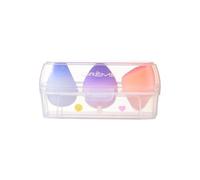 The Crme Shop Next Gen Makeup Blender Trio | Makeup Sponges for Foundation | Tri-Cut, Double Edged Beauty Blender Sponge Set (Blue, Pink) (3 Pack)