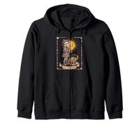 The Crocheter Tarot Card Features A Spooky Yarn Crafter Zip Hoodie