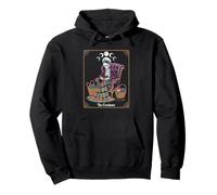 The Crocheter Tarot Card Shows A Skeleton Making Blankets Pullover Hoodie