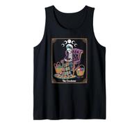 The Crocheter Tarot Card Shows A Skeleton Making Blankets Tank Top
