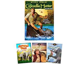 The Crocodile Hunter: Collision Course (DVD, 2002, Steve Irwin) + 3 Bonus MGM Animal Movies: Elephant Tales / The Golden Seal / Larger Than Life