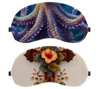 the Cross and the Flower 2-Pack Light-Blocking Soft Breathable Eye Masks with Eye Patches and Sleep Masks