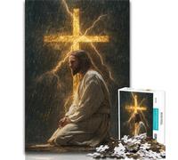The Cross of Jesus Jigsaw Puzzles for Adults 1000 Piece,Challenging Game Gifts for Is Ideal As A Gift for The Whole Family (50x75cm)