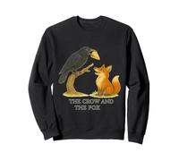 The Crow and the Fox Aesop’s Fable on Flattery and Cunning Sweatshirt