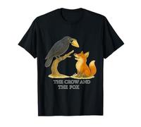 The Crow and The Fox Aesop’s Fable on Flattery and Cunning T-Shirt