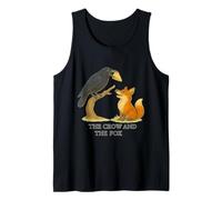 The Crow and The Fox Aesop’s Fable on Flattery and Cunning Tank Top