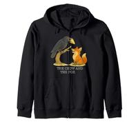 The Crow and the Fox Aesop’s Fable on Flattery and Cunning Zip Hoodie