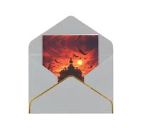 The Crow At The Entrance Of The Castle Pearlescent Paper Exquisite Greeting Card â€“ Premium Folding Design With Gold Piping, The Perfect Choice For Holiday, Birthday, And Wedding Wishes.