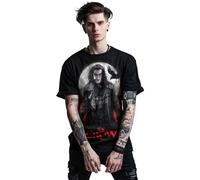 THE CROW - BLOOD MOON - Front Print T-Shirt Black Spiral Black M