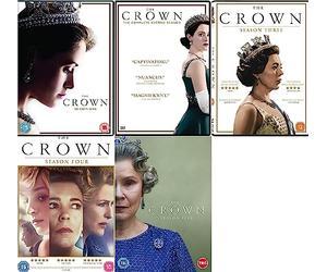 The Crown 1-5 Collection DVD - The Crown Season 1,2,3,4,5 - The Crown All Five Seasons DVD Collection