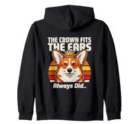 The Crown Fits The Ears Always Did Corgi Zip Hoodie