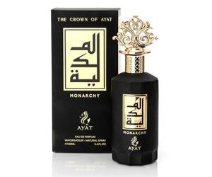 The Crown of Ayat Monarchy 100ml EDP by Ayat Perfumes - Unisex Oriental Oud Perfume with Vanilla, Lemon, Leather, Amber, Orange, and Musk | Arabic Fragrance for Men and Women | Made in Dubai