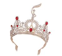 The crown tiara is decorated with sparkling crystal crystals and is an elegant tiara for birthday and wedding attire