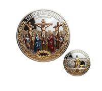The Crucifixion Of Jesus Christ Commemorative Coin, Christian Religious Challenge Coin, Easter Religious Souvenirs, Bible Verse Collectibles, Spiritual Gifts Suitable For Both Men And Women (1 Pc)