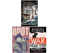 The Cruel Sea, Das Boot & War How Conflict Shaped Us 3 Books Collection Set