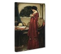 The Crystal Ball By John William Waterhouse Canvas Print | Gallery Wrapped 30mm Frame Wall Art | 30x20 inches | Ready to Hang | Classic Picture | Living Room Bedroom Lounge Office