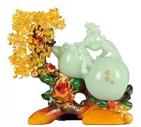 The Crystal Tree Citrine Feng Shui Ornaments Gourd Lucky Tree Housewarming Gift and Gem Money Tree Crystal Trees(Large)