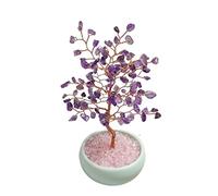 The Crystal Tree Desktop Small Ornaments Handmade Decorations Natural Pruple Crystal Lucky Tree Peach Tree Gift Crystal Trees