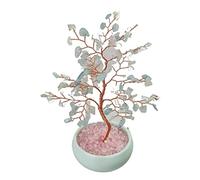 The Crystal Tree Natural Green Crystal Lucky Tree Desktop Small Decorations Ornaments Handmade Peach Tree Gift for Friends or Family Crystal Trees