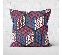The Cube Club Repeat Love Cube Cushion Square Cushion - 60x60cm - Soft Touch
