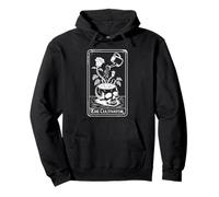 The Cultivator Macabre Tarot Card Skull Planter Botany Pullover Hoodie