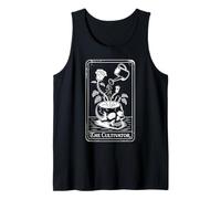 The Cultivator Macabre Tarot Card Skull Planter Botany Tank Top