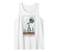 The Cultivator Tarot Card Mystic Botanical Gardening Art Tank Top