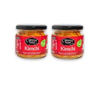 The Cultured Food Company Korean Vegan Kimchi 2 x 300g |Raw & Unpasteurised | Traditionally Fermented | Napa Cabbage & Daikon Radish | Vegan | Hot & Spicy | 100% Natural Ingredients | Small Batch
