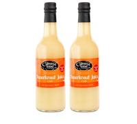 The Cultured Food Company Organic Chilli Sauerkraut Juice 2 x 500ml - Unpasteurised - Spicy Probiotic Drink - Raw Fermented Cabbage - Gut Health Tonic - Vegan - Detox Juice - Irish Made