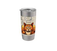 The Cup Size is The Message Large Means Do Not Talk Stainless Steel Insulated Tumbler