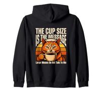 The Cup Size Is The Message Large Means Do Not Talk To Me Zip Hoodie