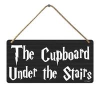 The Cupboard Under The Stairs Wooden Hanging sign Fantasy And Wizardry Theme sign Funny room decor 5x10 inch