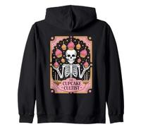 The Cupcake Cultist Skeleton Gothic Baking Halloween Zip Hoodie