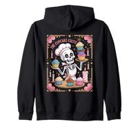 The Cupcake Cultit Skeleton Baker Spooky Cupcakes Zip Hoodie