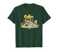 The Cuphead Show! Boss Fight Graphic Tee T-Shirt, Men, Dark Green, Medium