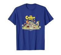 The Cuphead Show! Boss Fight Graphic Tee T-Shirt, Men, Royal Blue, X-Large