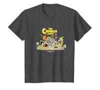 The Cuphead Show! Boss Fight Graphic Tee T-Shirt, Youth, Dark Heather Grey, 2T
