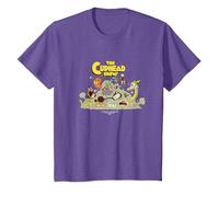 The Cuphead Show! Boss Fight Graphic Tee T-Shirt, Youth, Purple Heather, Medium